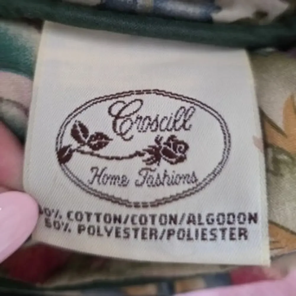 VTG Croscill Floral Chintz Reversible King Comforter & 2 Shams Cottagecore READ